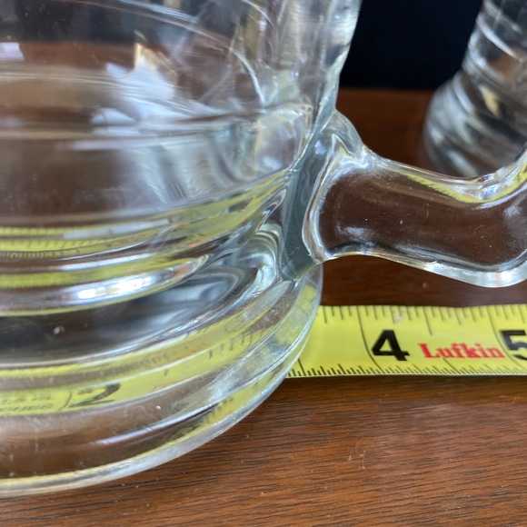 2 Glass Beer Mugs Steins Pewter Cowboy Horse Bull Rodeo Metalworks Pendleton - Picture 8 of 10